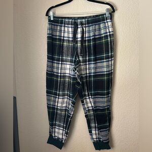 Old Navy Plaid Pants with Yellow Stripe
